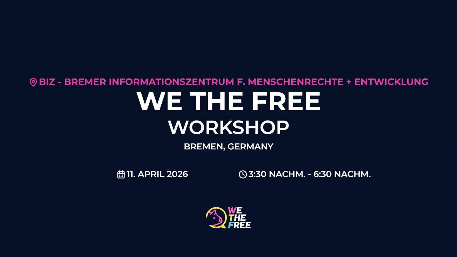 WTF: Bremen, Germany - Test Outreach Training, 11. April 2026