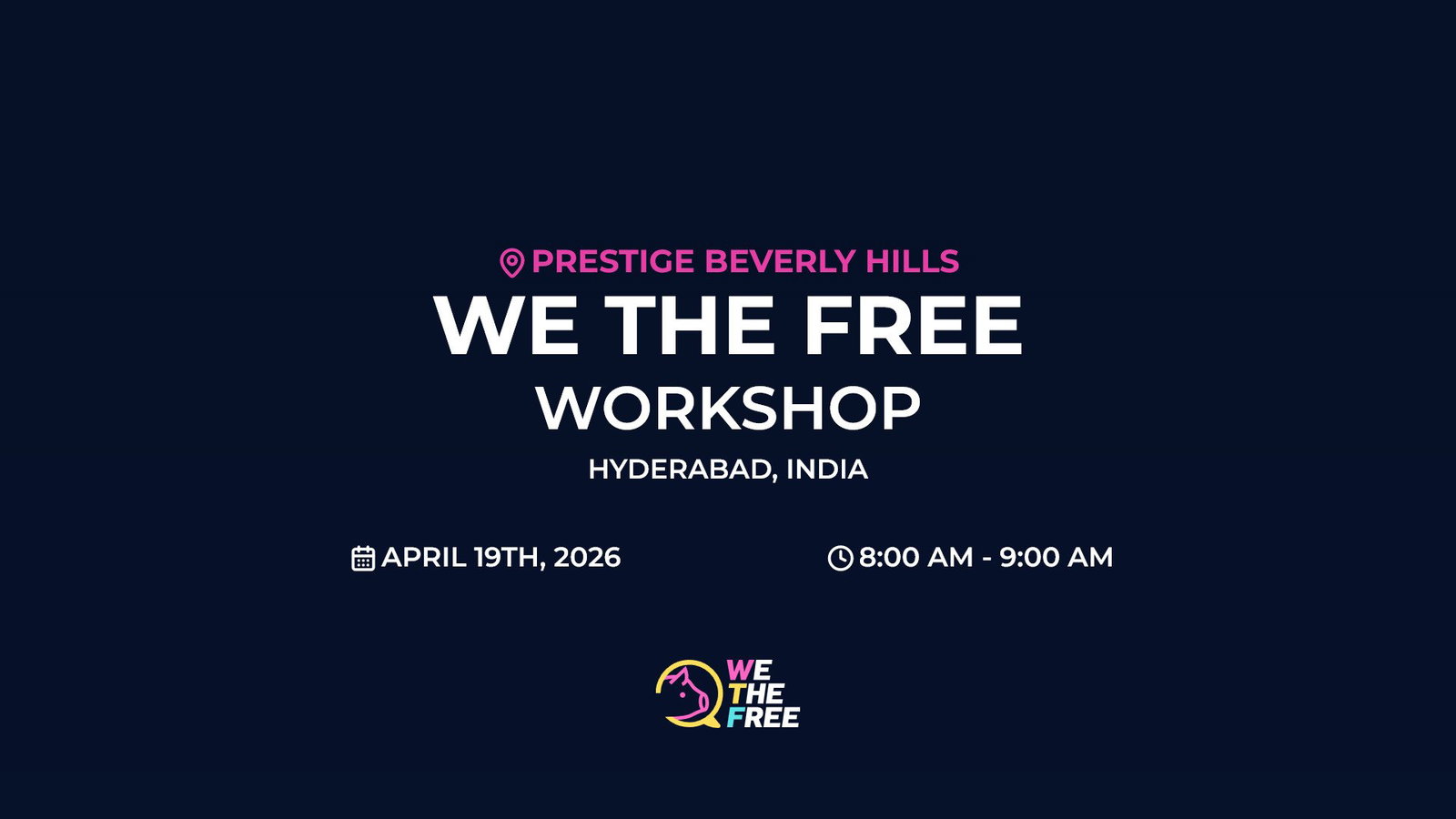 WTF: Hyderabad, India - Workshop, April 19th, 2026