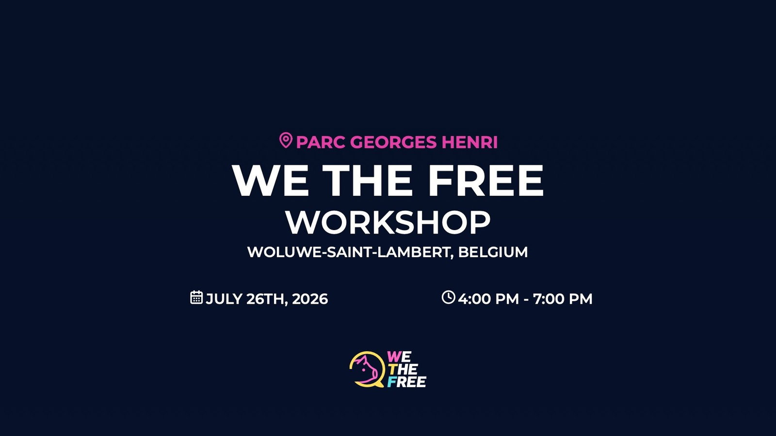WTF: Brussels, Belgium - Workshop July 26th, 2026