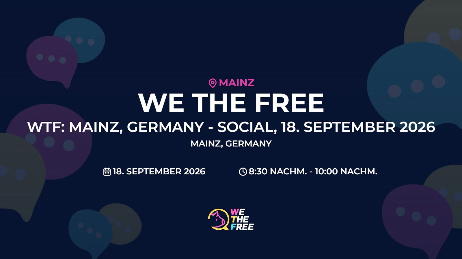 WTF: Mainz, Germany - Social, 18. September 2026