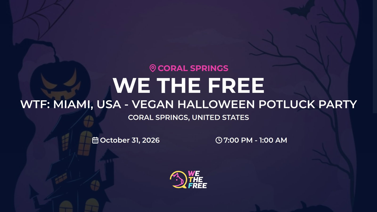WTF: Miami, USA - Vegan Halloween Potluck party