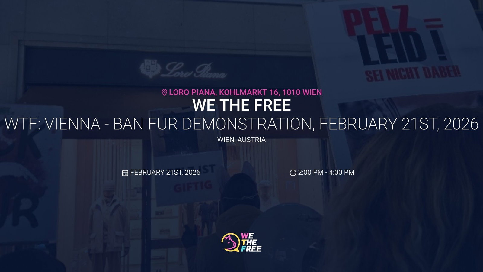 WTF: Vienna - ban fur demonstration, February 21st, 2026