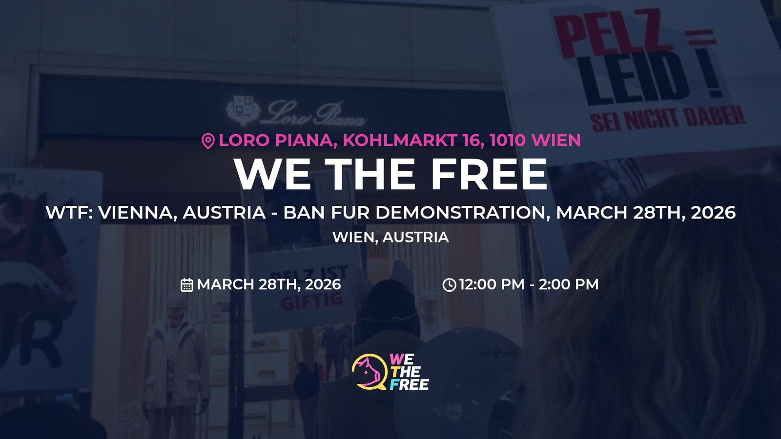 WTF: Vienna, Austria - ban fur demonstration, March 28th, 2026