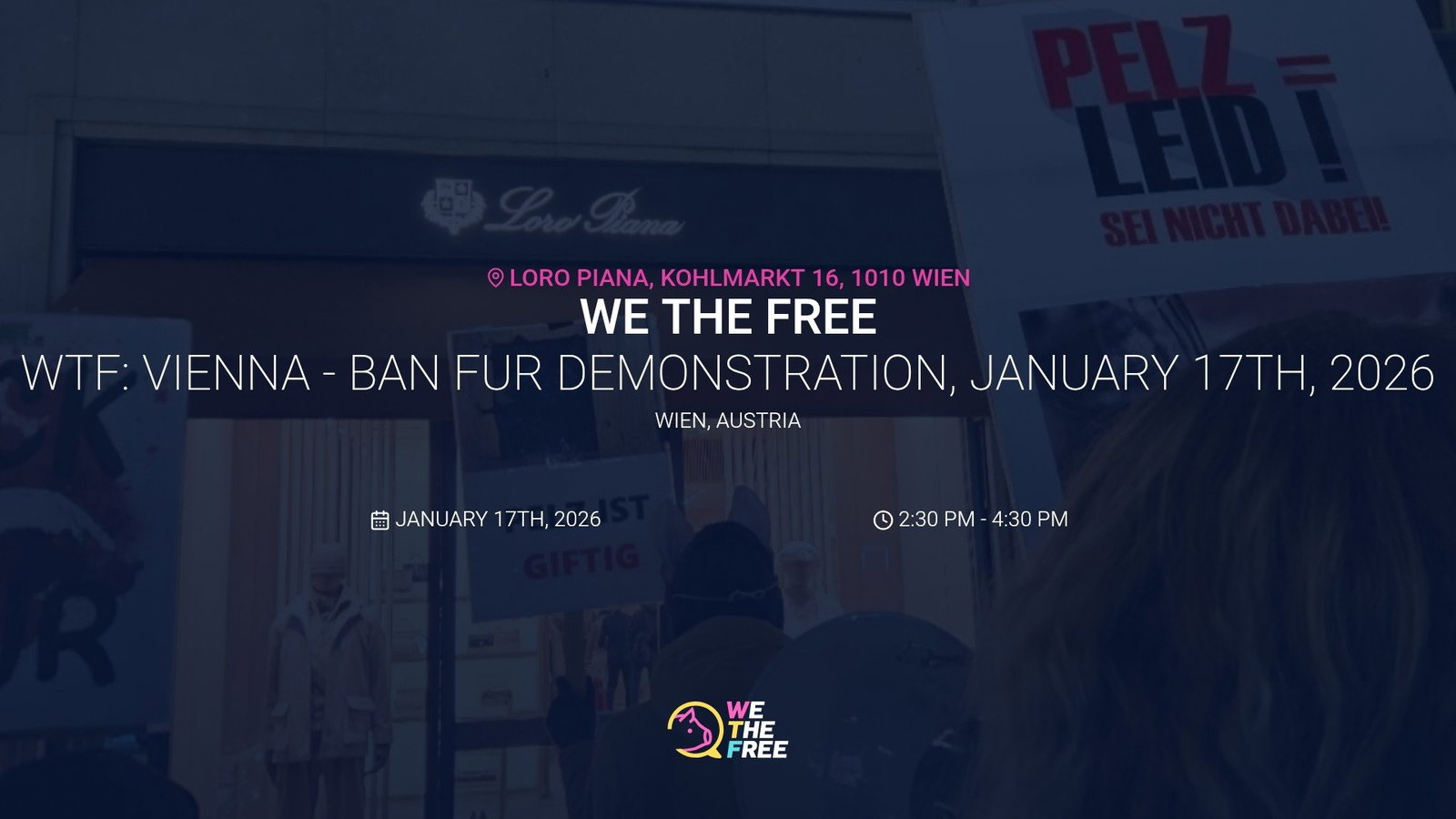 WTF: Vienna - ban fur demonstration, January 17th, 2026