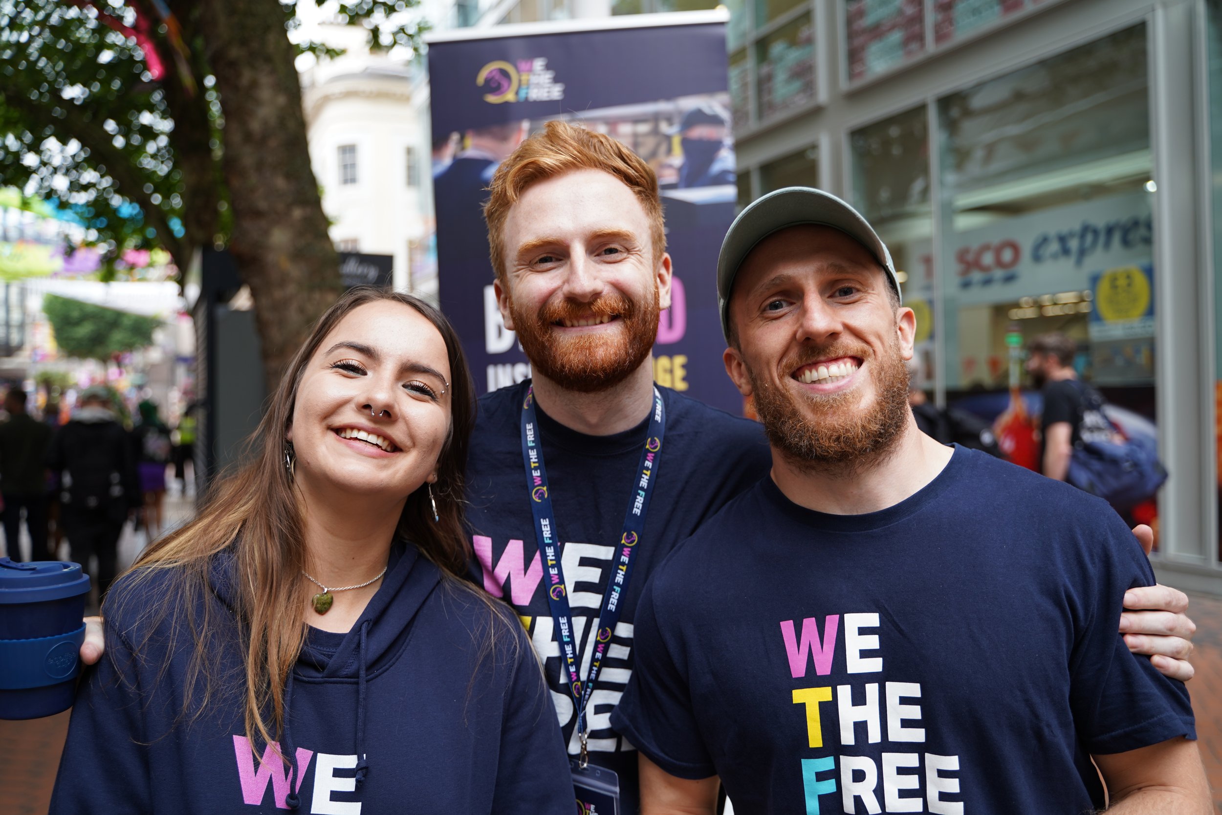 WTF organizers together at a community event